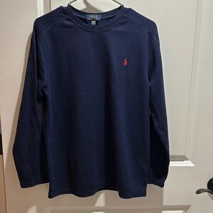 Boys Thermal long sleeve Polo Ralph Lauren shirt